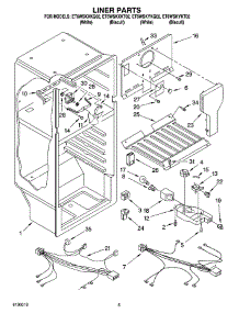 03 - Liner Parts parts for Whirlpool Refrigerator ET6WSKXKQ02 from AppliancePartsPros.com