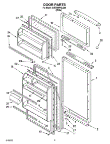 02 - Door Parts parts for Whirlpool Refrigerator 5VET6WPKLQ02 from AppliancePartsPros.com