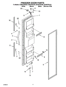 07 - Freezer Door Parts parts for Whirlpool Refrigerator ED2NHEXNL00 from AppliancePartsPros.com
