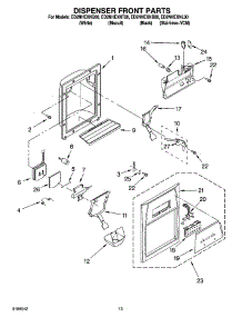 08 - Dispenser Front Parts parts for Whirlpool Refrigerator ED2NHEXNL00 from AppliancePartsPros.com
