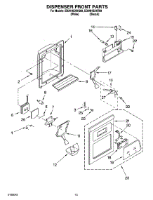 08 - Dispenser Front Parts parts for Whirlpool Refrigerator ED2NHGXNT00 from AppliancePartsPros.com