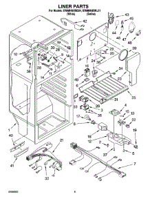 03 - Liner Parts parts for Whirlpool Refrigerator ER8MHMXML01 from AppliancePartsPros.com
