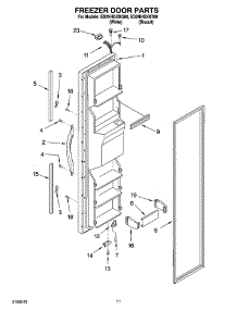07 - Freezer Door Parts parts for Whirlpool Refrigerator ED2NHGXNQ00 from AppliancePartsPros.com