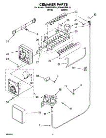 05 - Icemaker Parts parts for Whirlpool Refrigerator ER8MHMXML01 from AppliancePartsPros.com