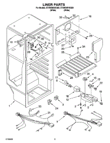 03 - Liner Parts parts for Whirlpool Refrigerator ET4WSMXKQ02 from AppliancePartsPros.com