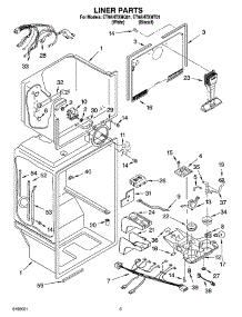 03 - Liner Parts parts for Whirlpool Refrigerator ET9AHTXMQ01 from AppliancePartsPros.com