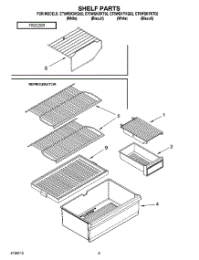 05 - Shelf Parts, Optional Parts parts for Whirlpool Refrigerator ET6WSKYKQ02 from AppliancePartsPros.com
