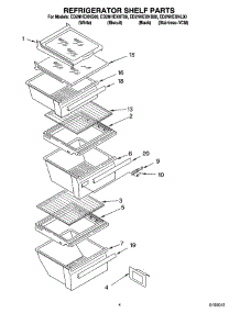03 - Refrigerator Shelf Parts parts for Whirlpool Refrigerator ED2NHEXNT00 from AppliancePartsPros.com