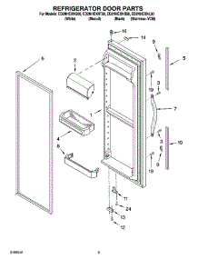 06 - Refrigerator Door Parts parts for Whirlpool Refrigerator ED2NHEXNT00 from AppliancePartsPros.com