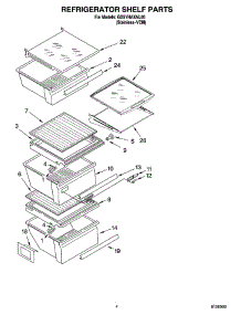 03 - Refrigerator Shelf Parts parts for Whirlpool Refrigerator GD5YHAXNL00 from AppliancePartsPros.com