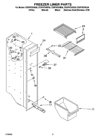 04 - Freezer Liner Parts parts for Whirlpool Refrigerator ED5FHEXNQ00 from AppliancePartsPros.com