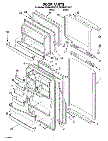 02 - Door Parts parts for Whirlpool Refrigerator ER8MHMXMQ00 from AppliancePartsPros.com
