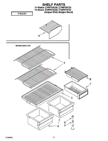 05 - Shelf Parts, Optional Parts parts for Whirlpool Refrigerator ET4WPKXKQ02 from AppliancePartsPros.com