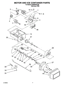 05 - Motor And Ice Container Parts parts for Whirlpool Refrigerator ED5RHEXNL00 from AppliancePartsPros.com