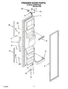 07 - Freezer Door Parts parts for Whirlpool Refrigerator ED5RHEXNL00 from AppliancePartsPros.com