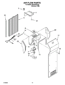 09 - Air Flow Parts parts for Whirlpool Refrigerator GD5YHAXNL00 from AppliancePartsPros.com