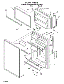 02 - Door Parts parts for Whirlpool Refrigerator ET8WTEXMT01 from AppliancePartsPros.com