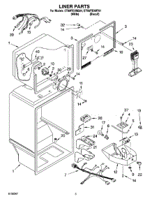 03 - Liner Parts parts for Whirlpool Refrigerator ET8WTEXMT01 from AppliancePartsPros.com