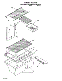 05 - Shelf Parts, Optional Parts parts for Whirlpool Refrigerator ET8WTEXMT01 from AppliancePartsPros.com