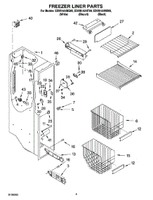 04 - Freezer Liner Parts parts for Whirlpool Refrigerator ED5RHAXNQ00 from AppliancePartsPros.com