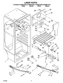 03 - Liner Parts parts for Whirlpool Refrigerator ET4WSKYKT05 from AppliancePartsPros.com