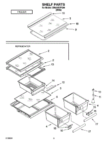 05 - Shelf Parts, Optional Parts parts for Whirlpool Refrigerator ER6AHKXPQ00 from AppliancePartsPros.com