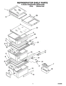03 - Refrigerator Shelf Parts parts for Whirlpool Refrigerator 6GD25DCXHW05 from AppliancePartsPros.com