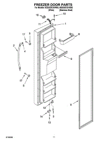 07 - Freezer Door Parts parts for Whirlpool Refrigerator 6GD25DCXHS05 from AppliancePartsPros.com