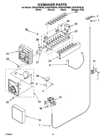 12 - Icemaker Parts, Parts Not Illustrated parts for Whirlpool Refrigerator ED2GHEXNT00 from AppliancePartsPros.com