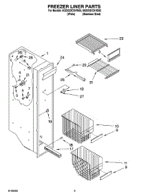 04 - Freezer Liner Parts parts for Whirlpool Refrigerator 6GD25DCXHW05 from AppliancePartsPros.com