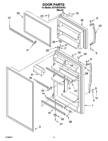 02 - Door Parts parts for Whirlpool Refrigerator 8ET1WTKXKT03 from AppliancePartsPros.com