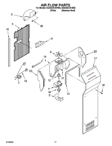 10 - Air Flow Parts parts for Whirlpool Refrigerator 6GD25DCXHS05 from AppliancePartsPros.com
