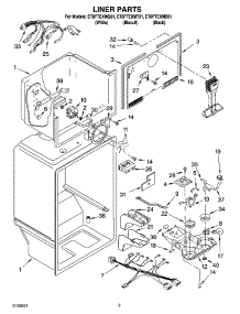 03 - Liner Parts parts for Whirlpool Refrigerator ET8FTEXMQ01 from AppliancePartsPros.com