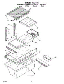 05 - Shelf Parts, Optional Parts parts for Whirlpool Refrigerator ET8FTEXMB01 from AppliancePartsPros.com