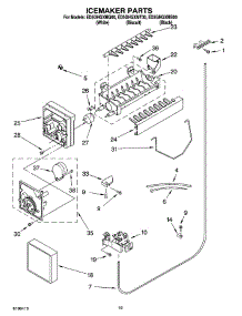 12 - Icemaker Parts, Parts Not Illustrated parts for Whirlpool Refrigerator ED5GHGXMT00 from AppliancePartsPros.com