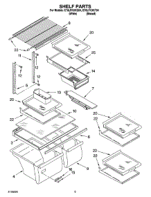05 - Shelf Parts, Optional Parts parts for Whirlpool Refrigerator ET8LFKXKT04 from AppliancePartsPros.com