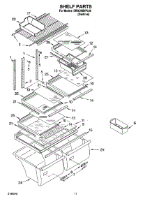06 - Shelf Parts, Optional Parts parts for Whirlpool Refrigerator ER2CHMXPL00 from AppliancePartsPros.com