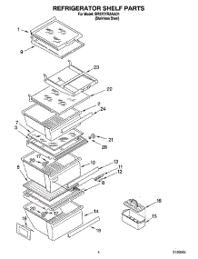 03 - Refrigerator Shelf Parts parts for Whirlpool Refrigerator BRS70YRANA01 from AppliancePartsPros.com