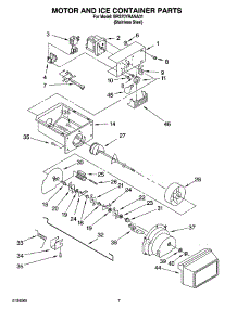 05 - Motor And Ice Container Parts parts for Whirlpool Refrigerator BRS70YRANA01 from AppliancePartsPros.com