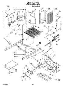 09 - Unit Parts parts for Whirlpool Refrigerator BRS70YRANA01 from AppliancePartsPros.com