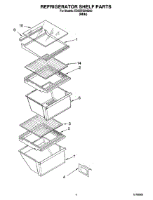 03 - Refrigerator Shelf Parts parts for Whirlpool Refrigerator ED5GTGXNQ00 from AppliancePartsPros.com