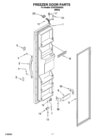 07 - Freezer Door Parts parts for Whirlpool Refrigerator ED5GTGXNQ00 from AppliancePartsPros.com