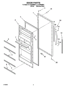 03 - Door Parts parts for Whirlpool Refrigerator EL7ATRRMQ01 from AppliancePartsPros.com