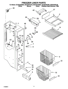 04 - Freezer Liner Parts parts for Whirlpool Refrigerator GD5SHAXNT00 from AppliancePartsPros.com