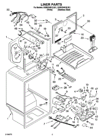 02 - Liner Parts parts for Whirlpool Refrigerator 5GR2SHKXLQ01 from AppliancePartsPros.com
