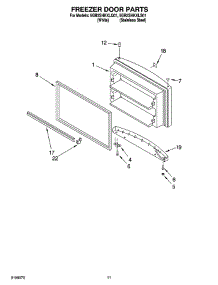 06 - Freezer Door Parts, Optional Parts parts for Whirlpool Refrigerator 5GR2SHKXLQ01 from AppliancePartsPros.com