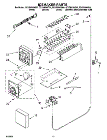12 - Icemaker Parts parts for Whirlpool Refrigerator GD5SHAXNT00 from AppliancePartsPros.com