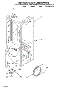 02 - Refrigerator Liner Parts parts for Whirlpool Refrigerator GD5RHAXNL00 from AppliancePartsPros.com