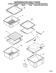 03 - Refrigerator Shelf Parts parts for Whirlpool Refrigerator GS2SHAXNQ00 from AppliancePartsPros.com