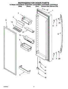 06 - Refrigerator Door Parts parts for Whirlpool Refrigerator GS2SHAXNQ00 from AppliancePartsPros.com